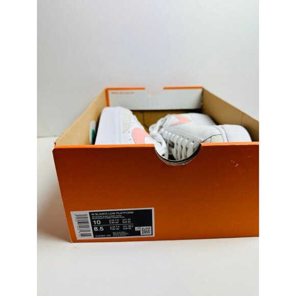 Size 10 - Nike Blazer Low Platform White Pink DJ0292-103 Wms Shoes - Picture 7 of 7